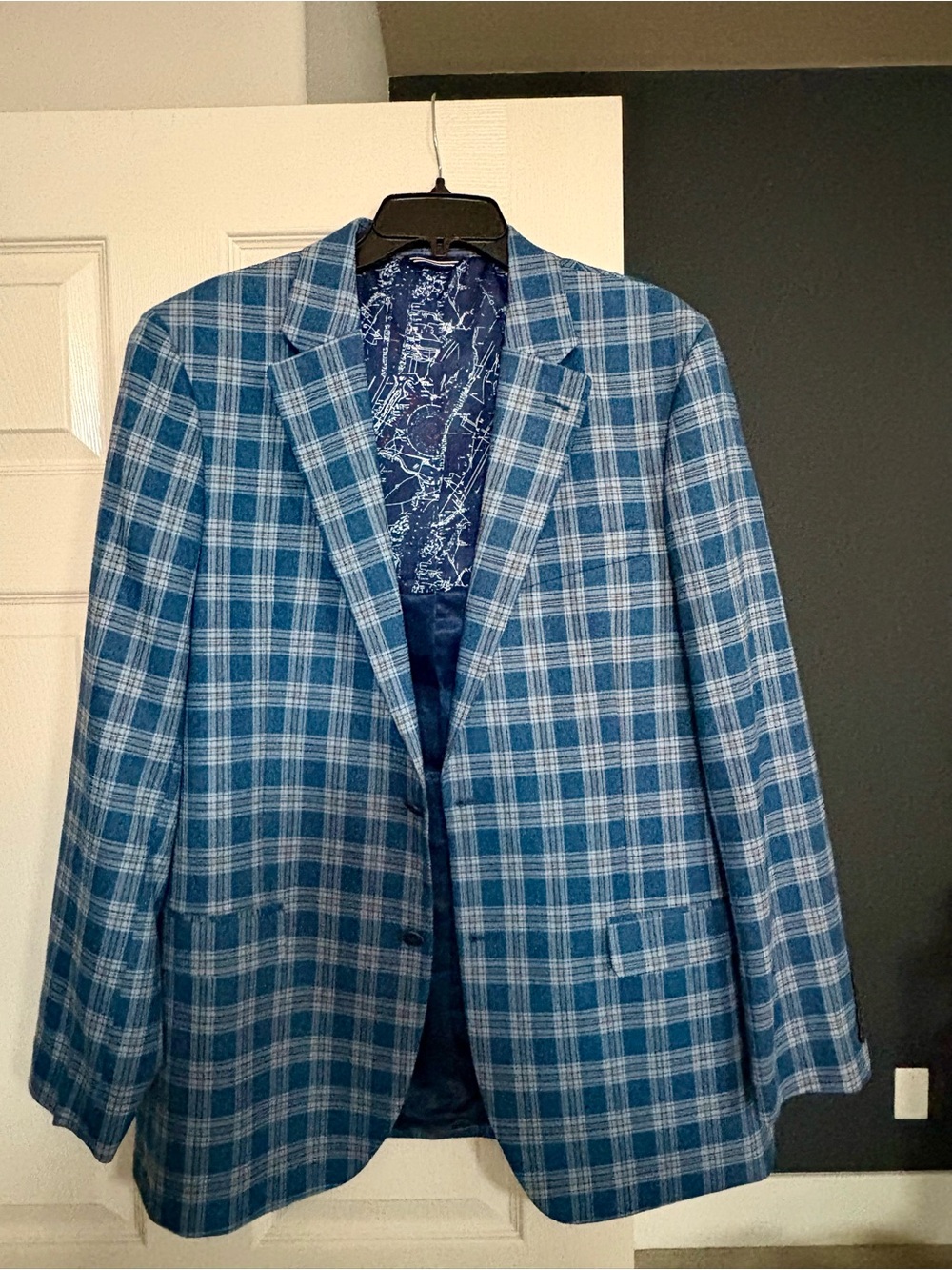 Nautica Blue Plaid Men's Sport Coat